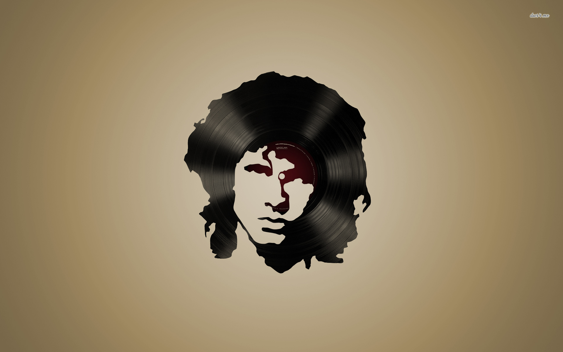 Jim Morrison On Vinyl Wallpaper Music