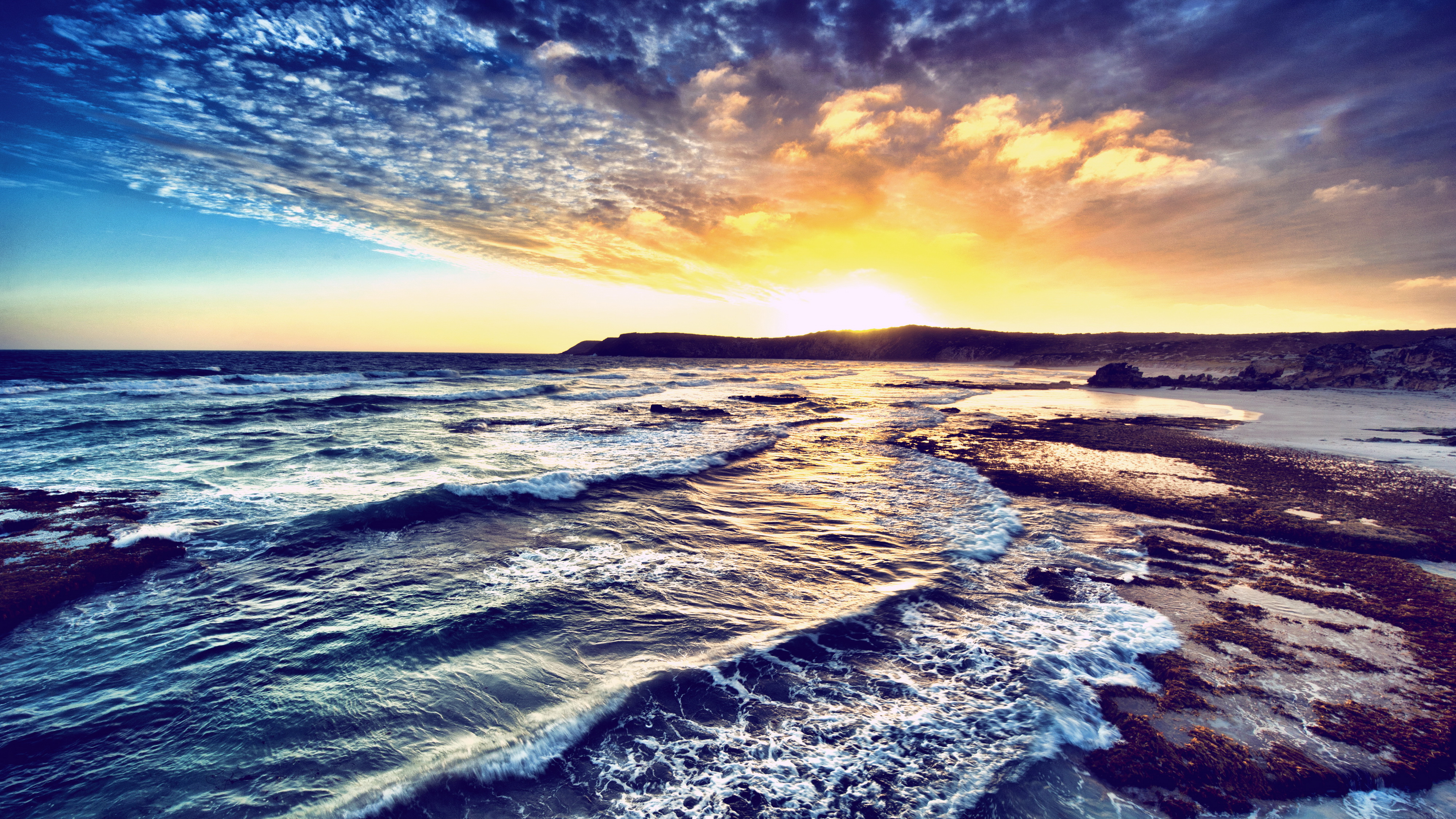 Sea Coast Ocean Clouds 4k Wallpaper Nature Wal