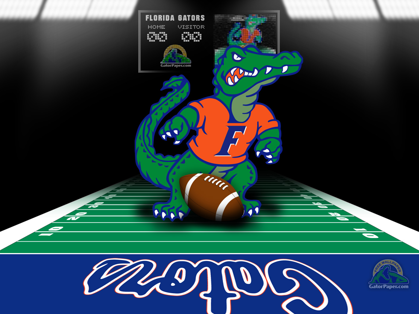 Gators Football Field Gatorpaper Sports Desktop Wallpaper