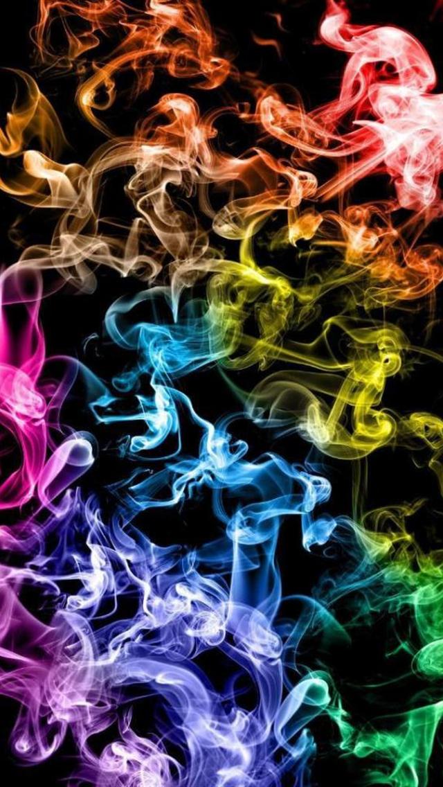 Cool Abstract Colorful Smoke iPhone 5 wallpapers HD