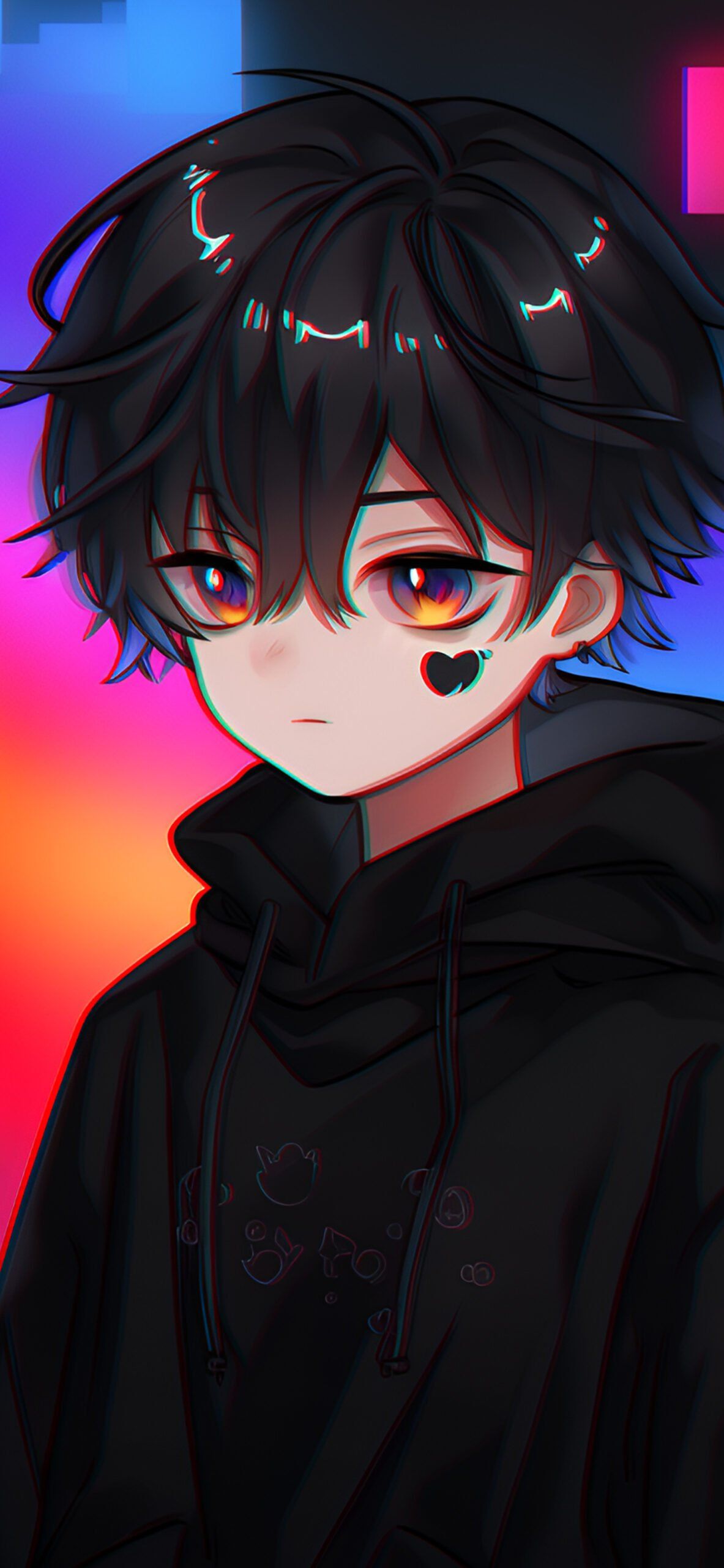 Black Anime Boy Wallpaper