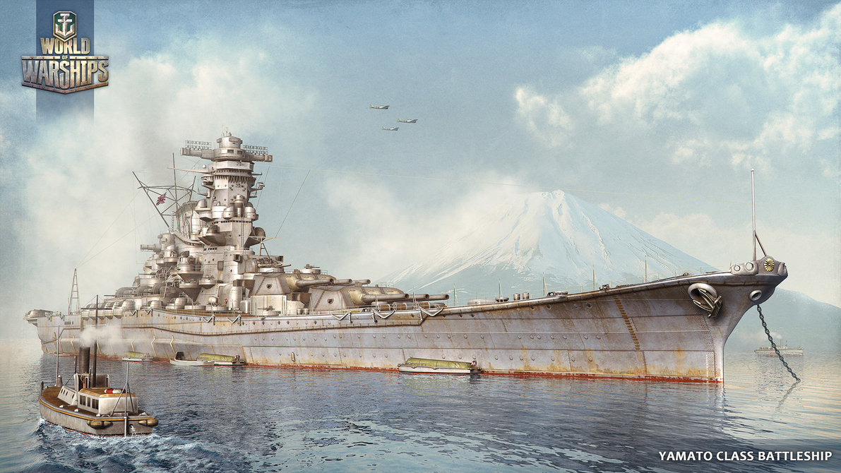 Yamato Battleship World Of Warships Illustration By Krim Art On