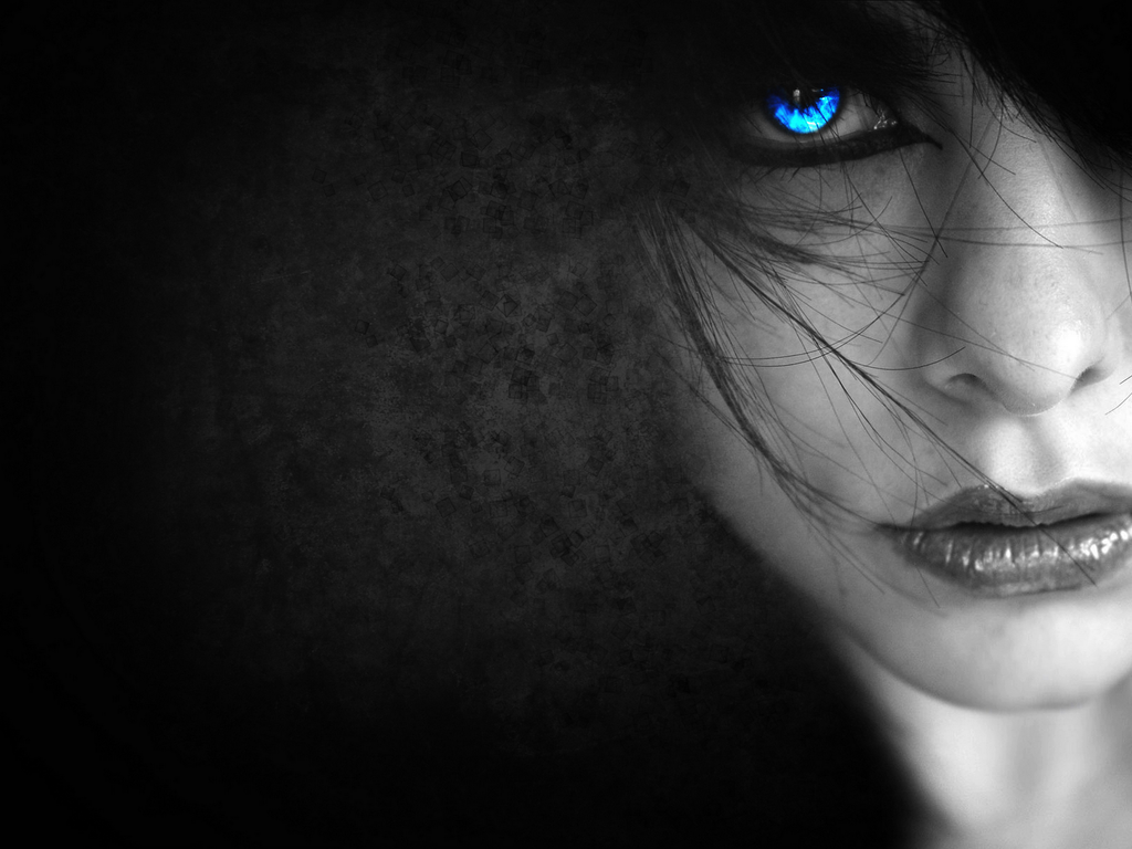 Blue Eyes In Dark Background By Joaovitor2763