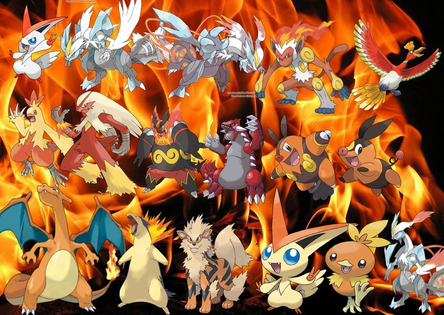 Fire Type Pokemon Wallpaper By