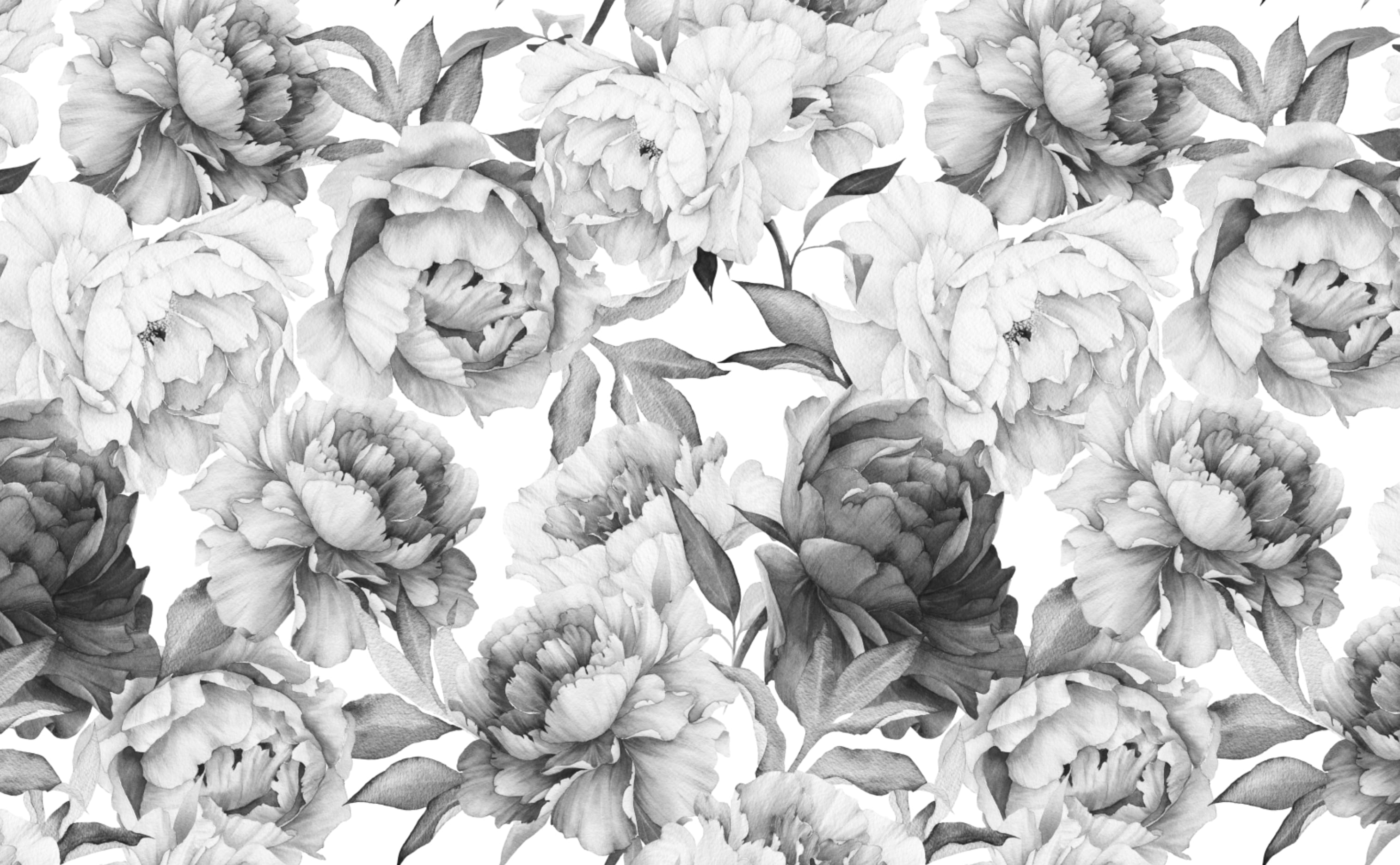 Bold Floral Pattern Wallpaper For Walls Clara Black White