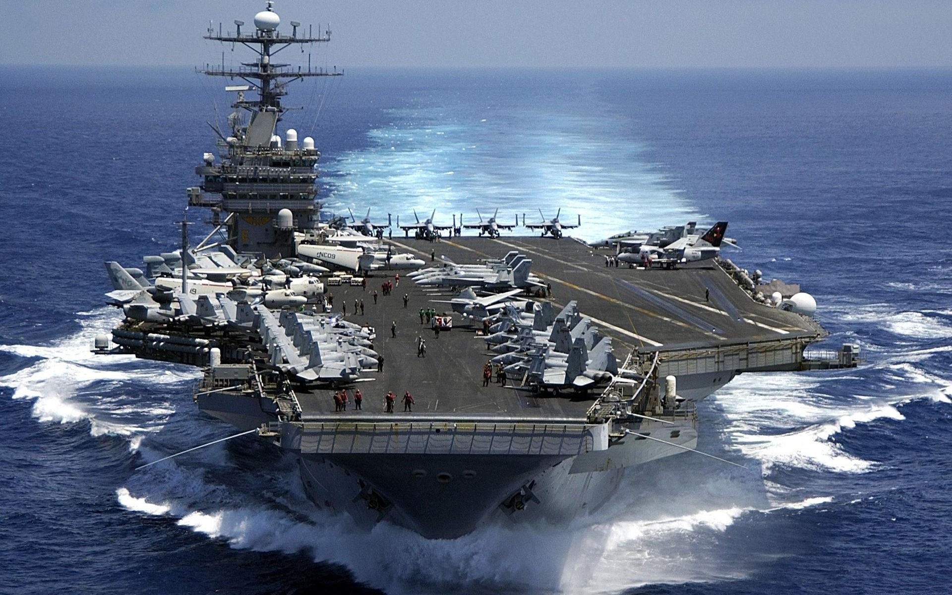 navy aircraft carrier fighter jets aircraft ocean sea wallpaper