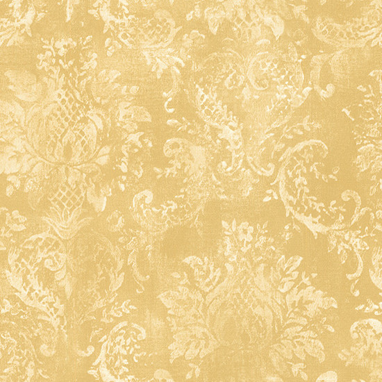 Traditional Damask Wallpaper Yellow 1 5 Bolts   This wallcovering is