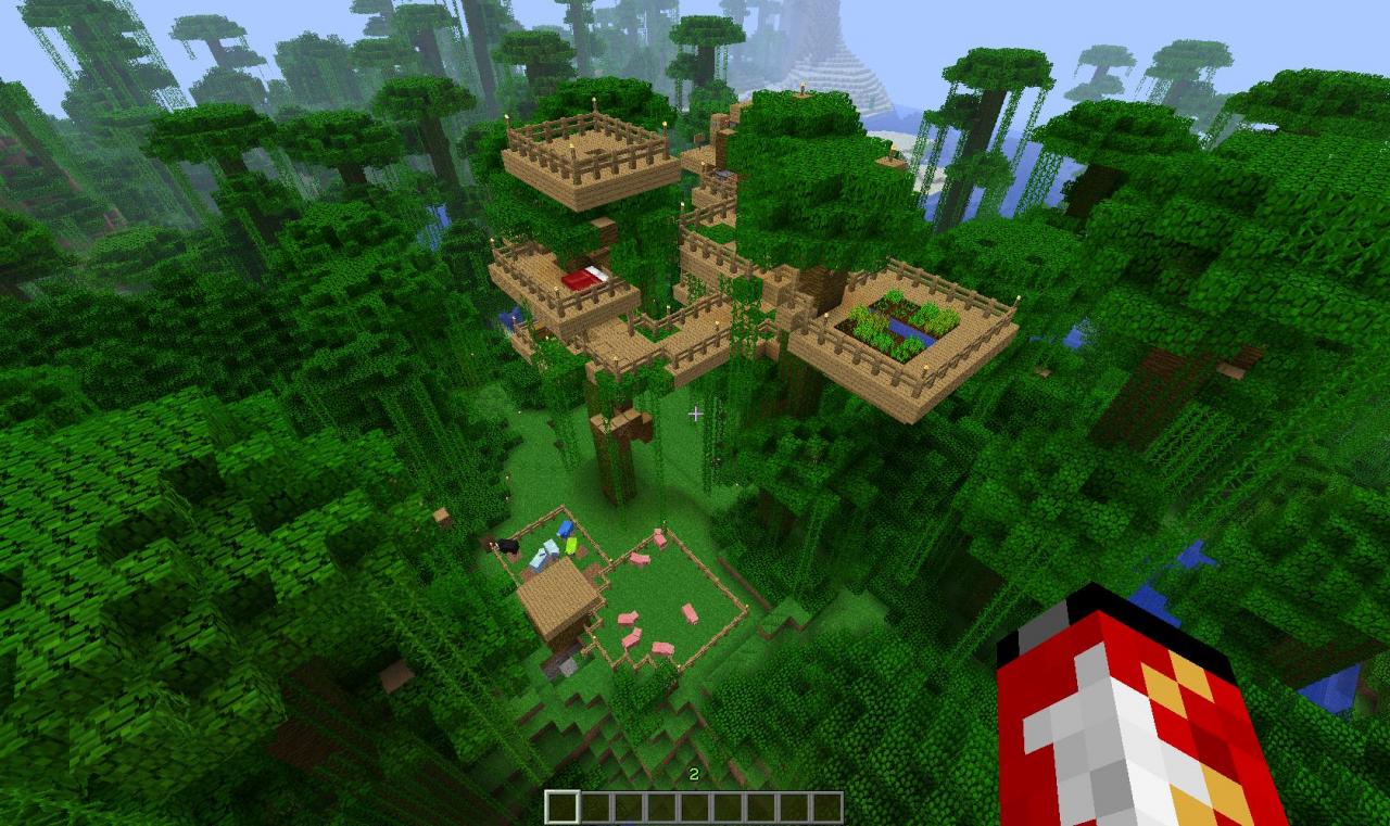 Minecraft Jungle House Wallpaper Size Amazingpict