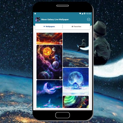 Galaxy Moon Wallpaper