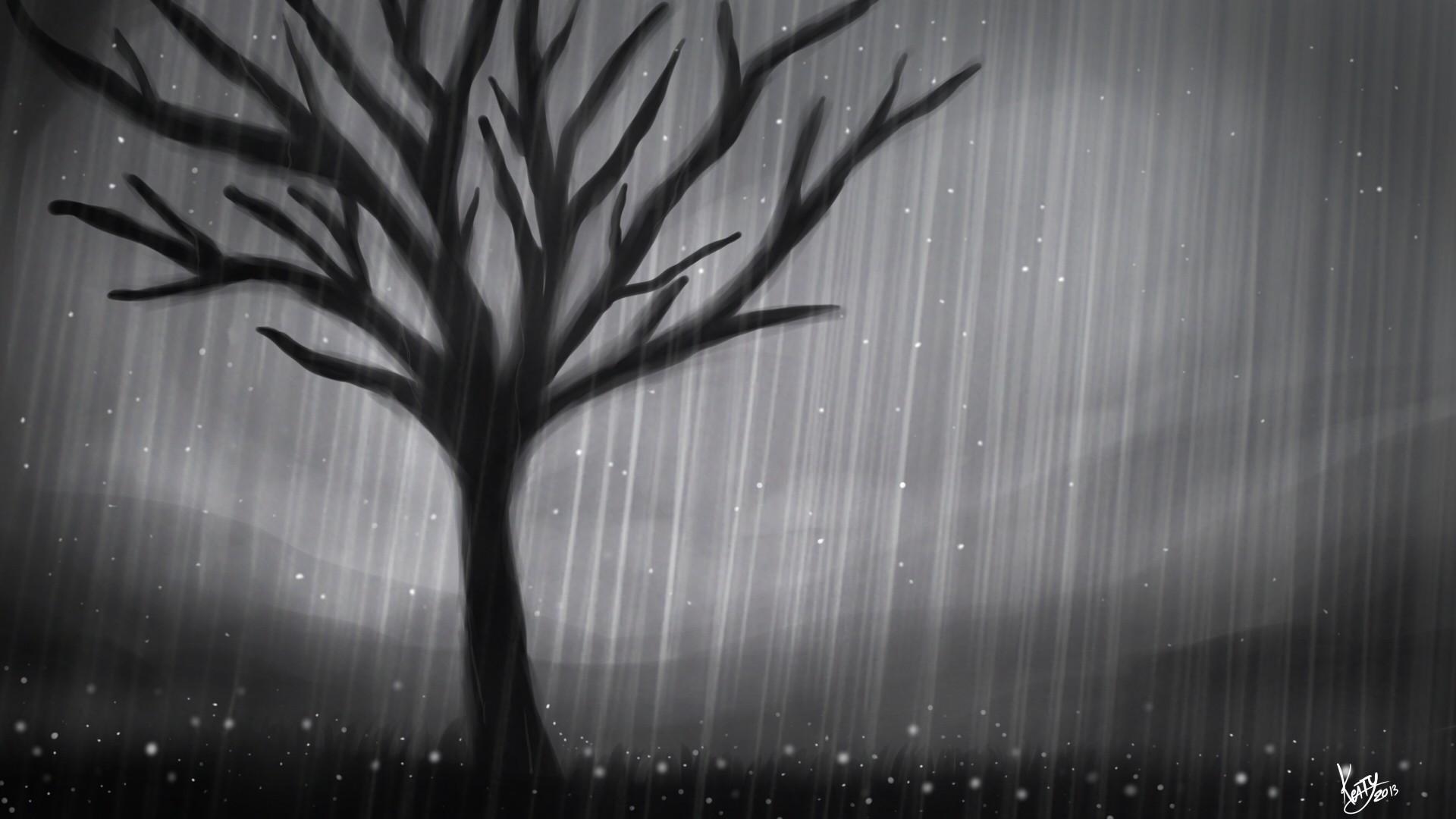 Artwork Black And White Digital Art Drawings Forgotten Wallpaper