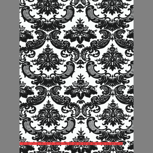 Black And White Damask Wallpaper Printed Wall Paper