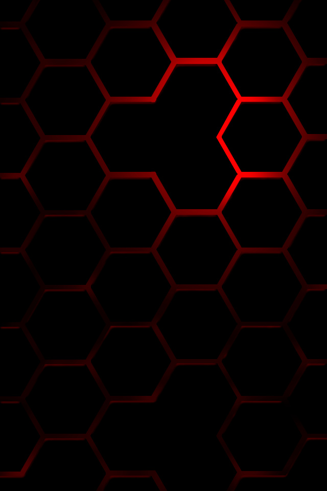 Red Hexagon Simply Beautiful iPhone Wallpaper