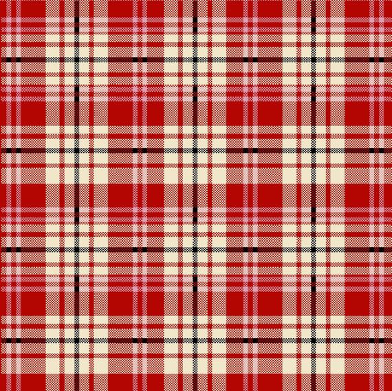 Aunt Lindy S Paper Dolls Around The World Red Plaid Fat Quarter