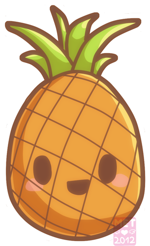 Doodle Kawaii Pineapple By Metterschlingel