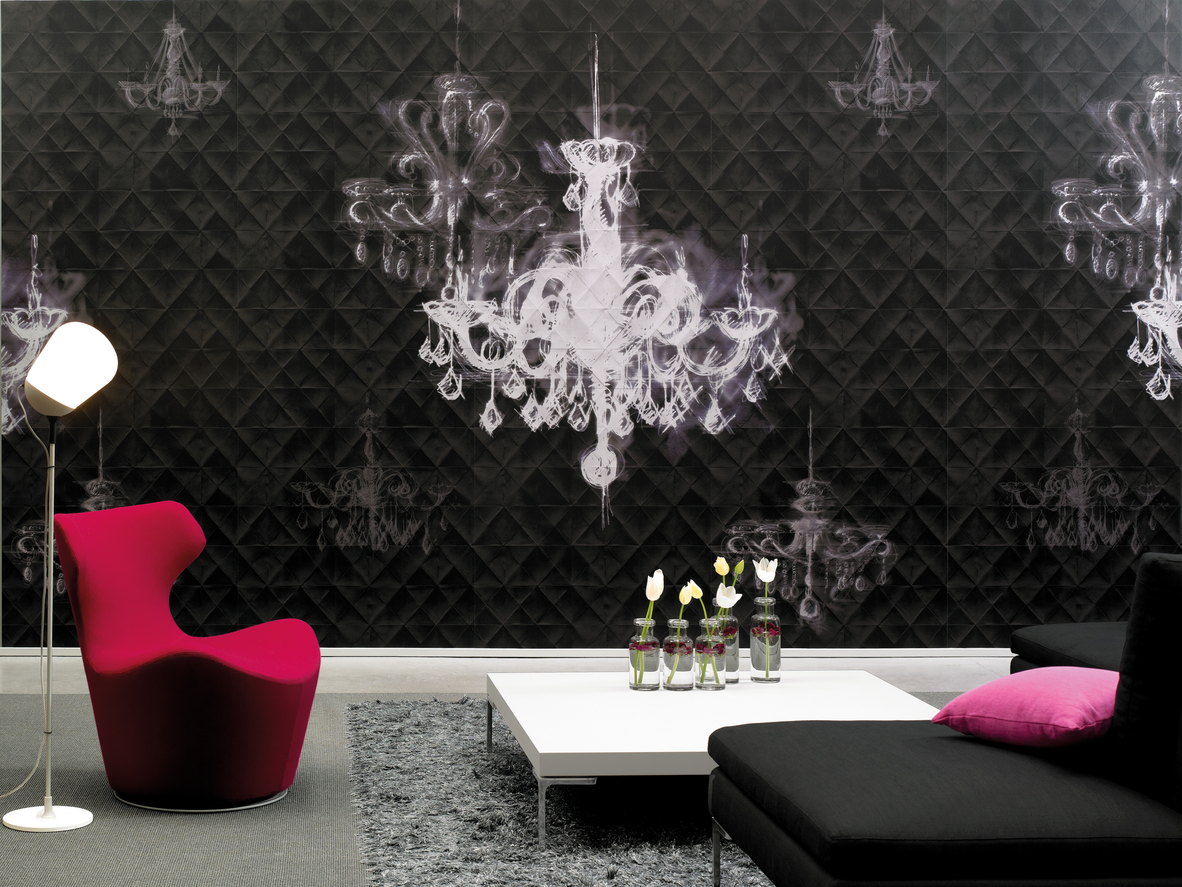 Nonwoven Wallpaper Lux Pleats Collection By Elitis