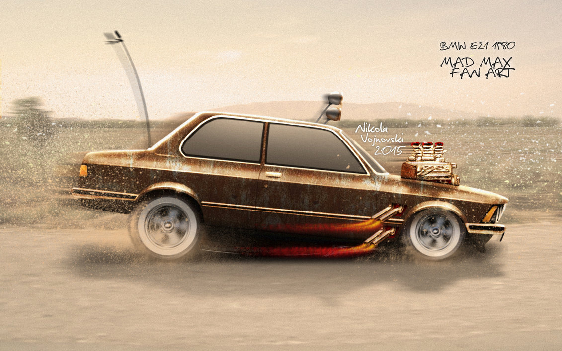Bmw E21 Mad Max Fan Art By Extremebt