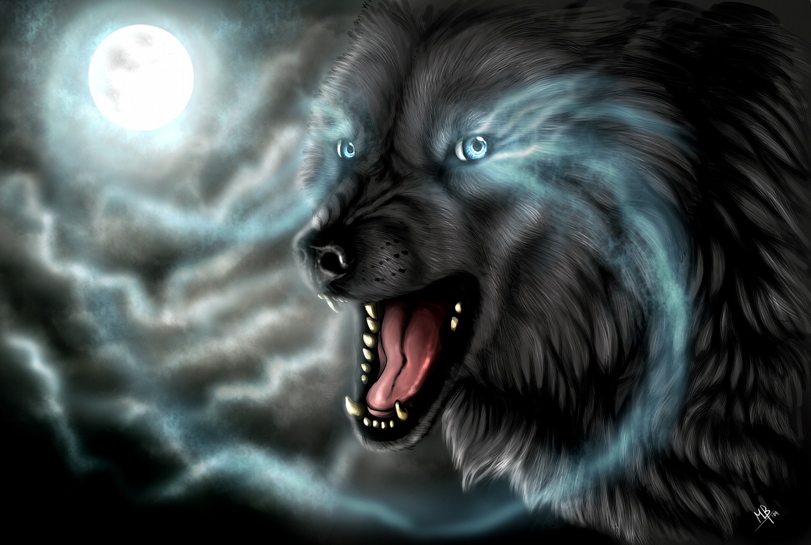 Wolf Design Fantasy HD Pixel Popular Wallpaper