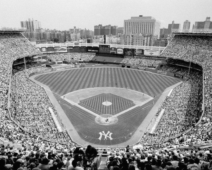Mlb American League Background Old Yankee Stadium Black White
