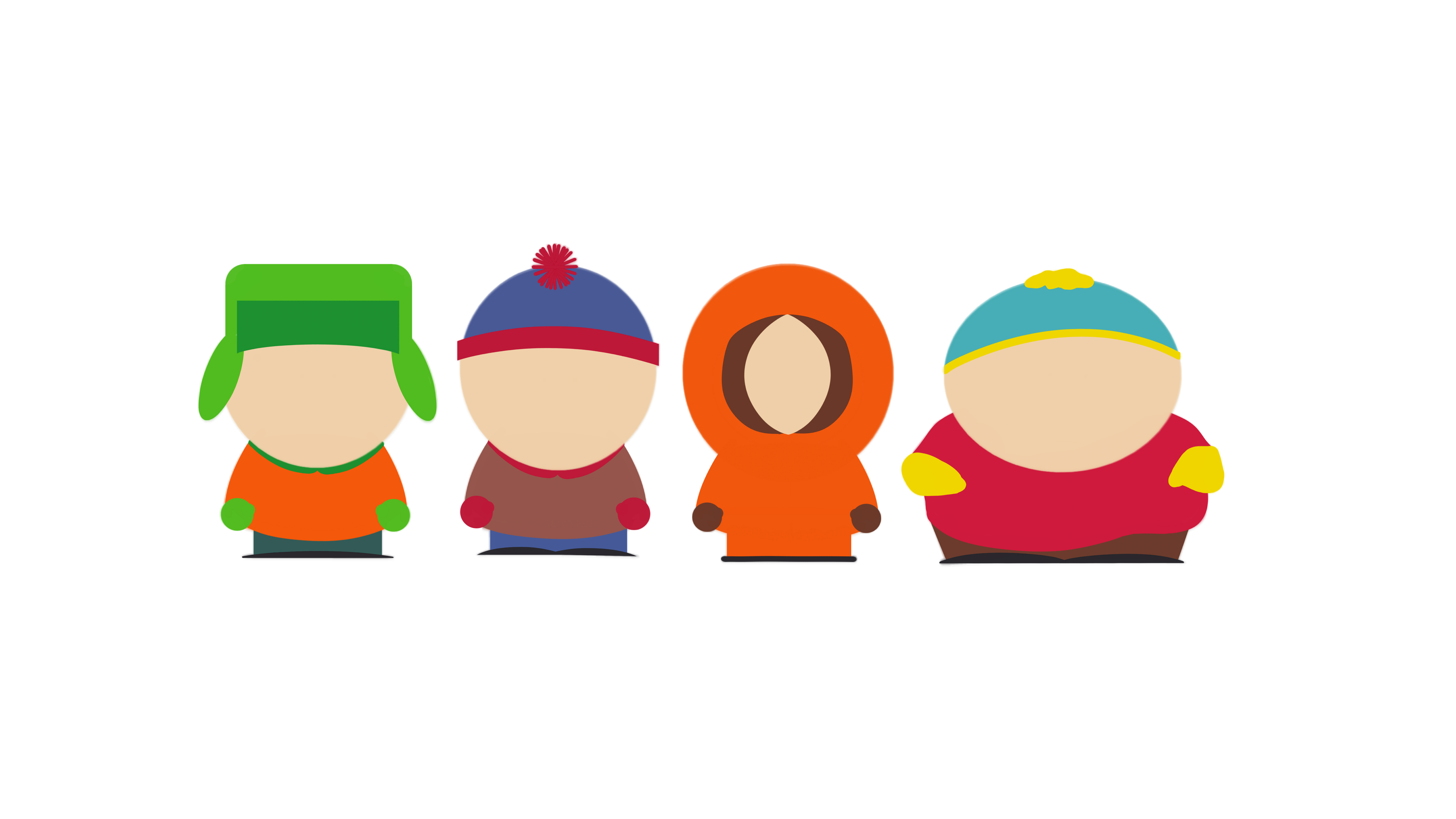 South Park Main Characters Minimalism Wallpaper HD Tv Shows 4k Image