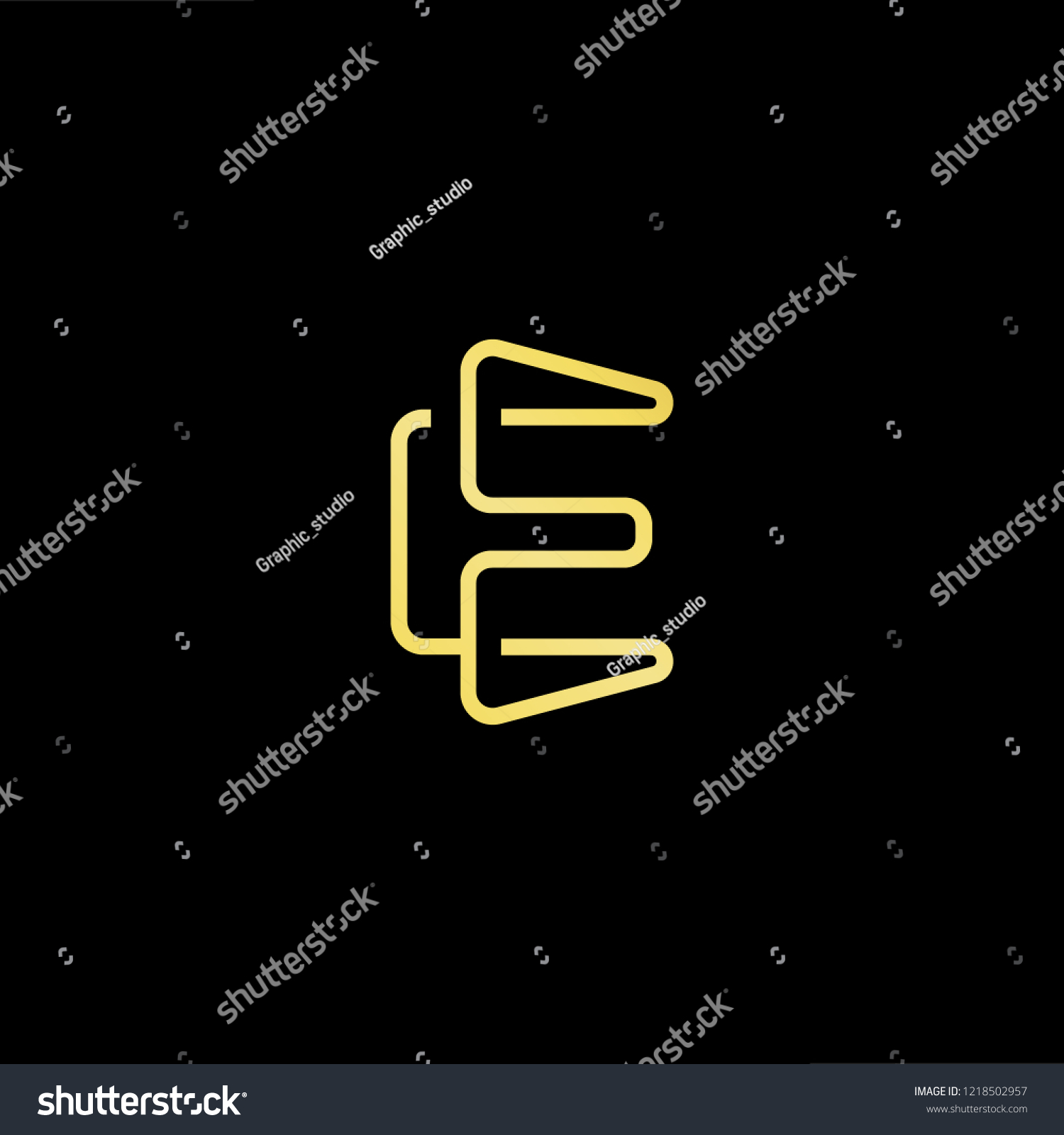 Initial Letter E Ee Ce Ec Stock Vector Royalty