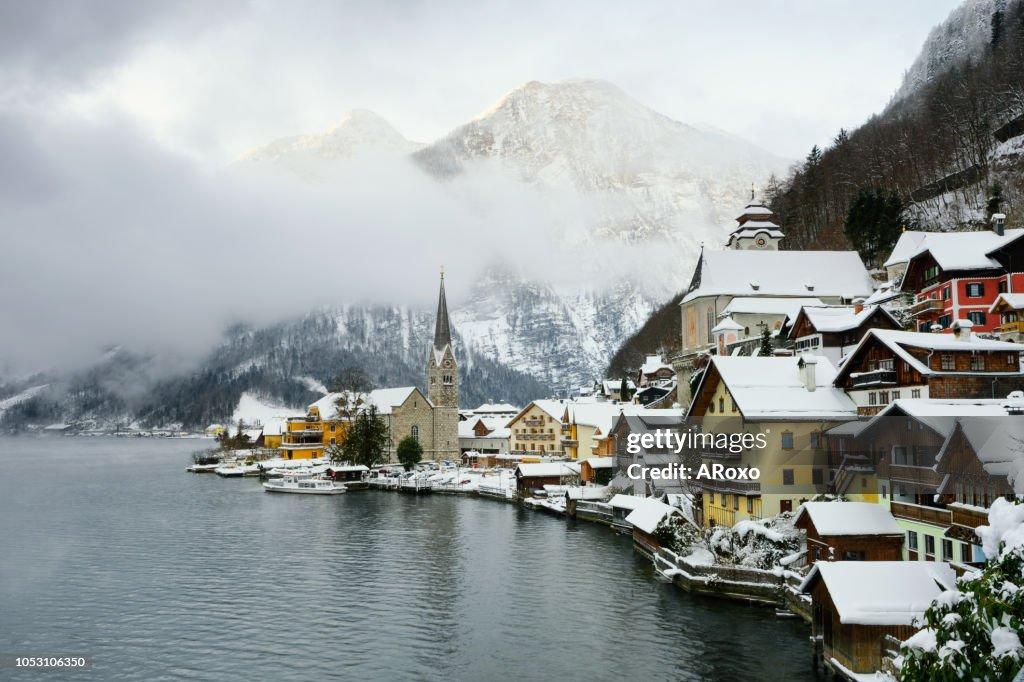 The Christmas Village Of Hallstatt In Austrian Alps High Res