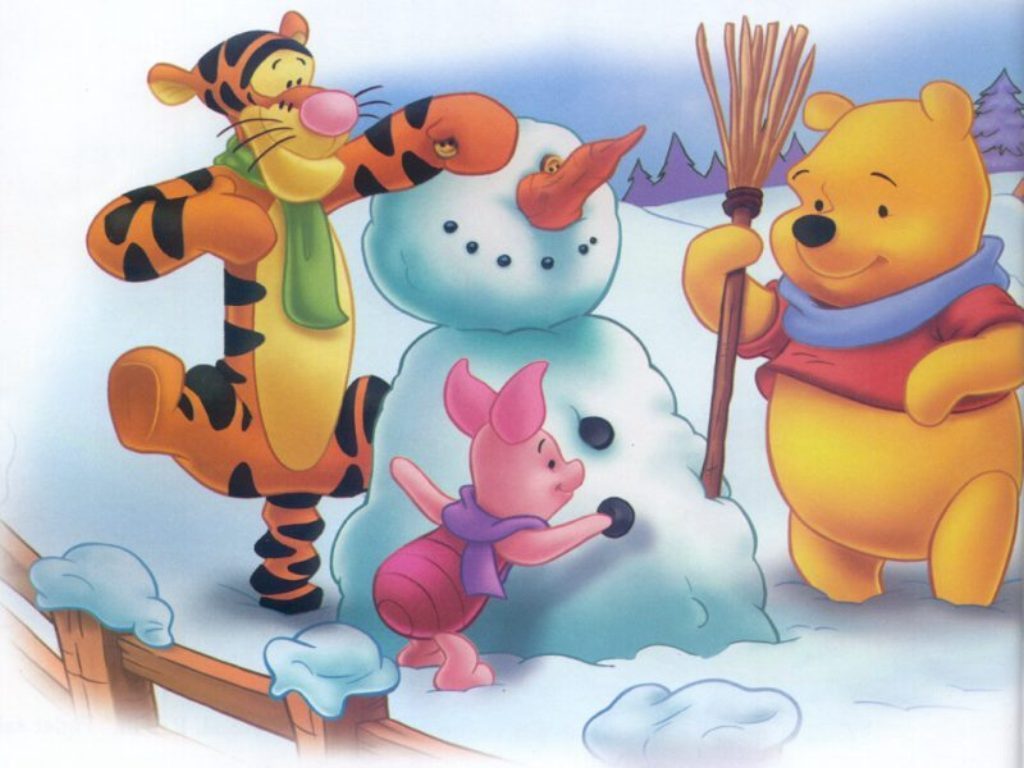 Download Winnie The Pooh Christmas Snow Flakes Wallpaper  Wallpaperscom