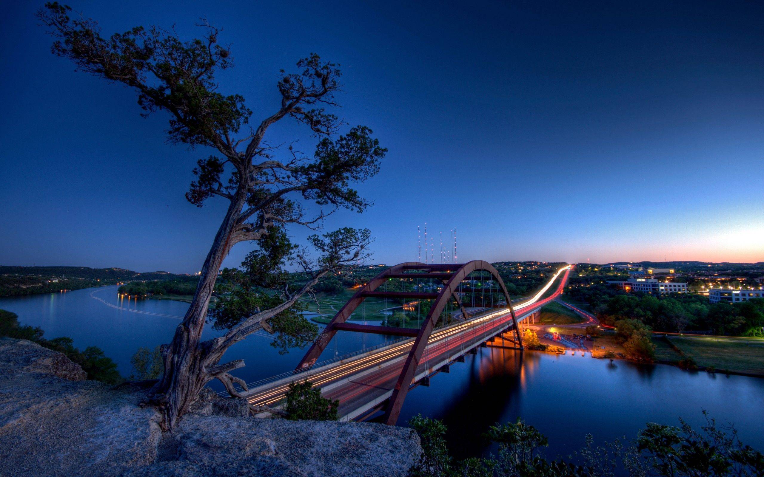 Austin Texas The Pennybacker Bridge In