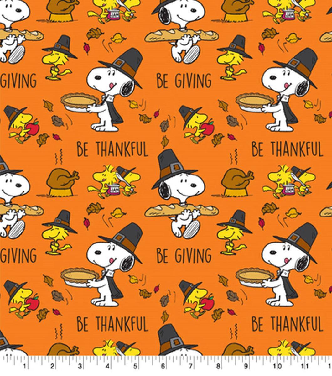 Snoopy Peanuts Thanksgiving Pilgrims Charlie Brown Cotton
