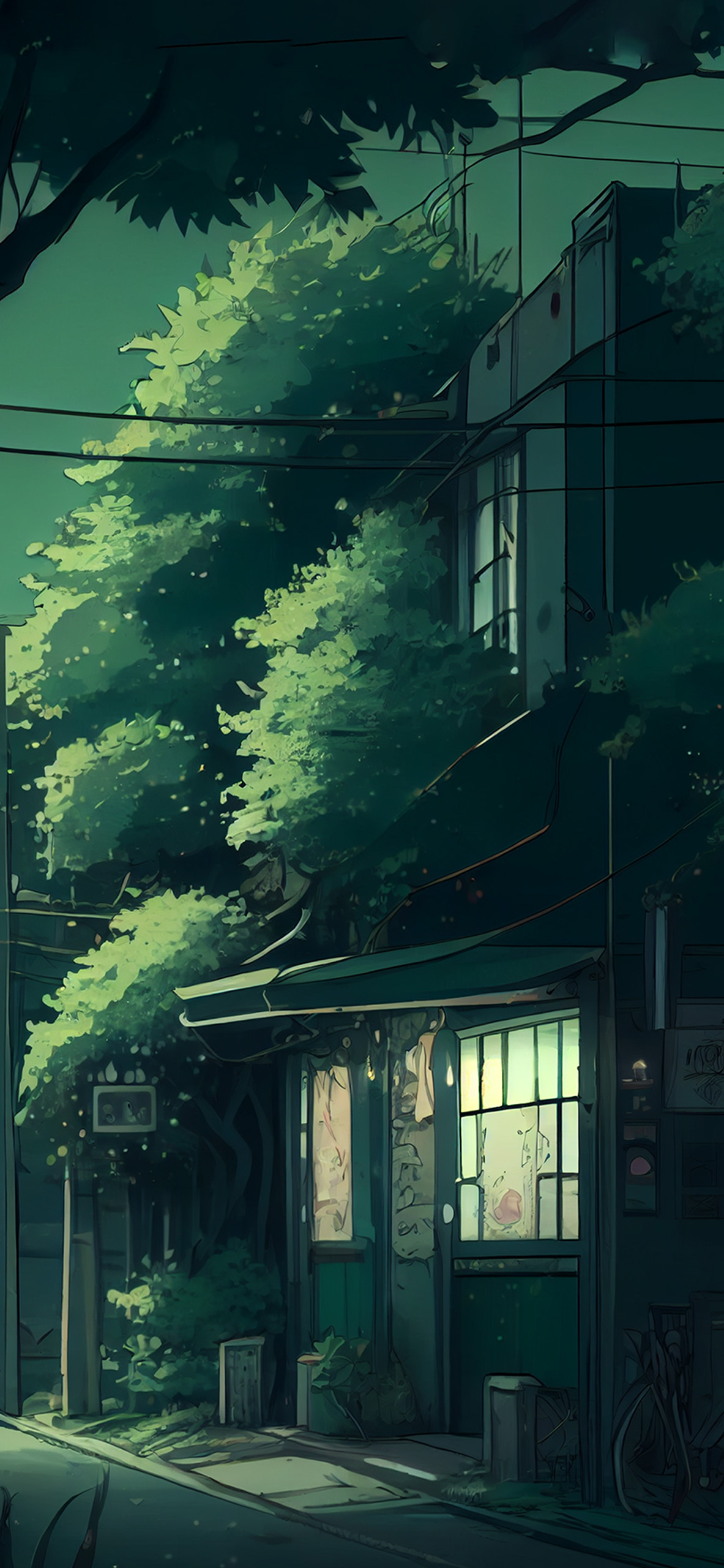 House Green Anime Wallpaper