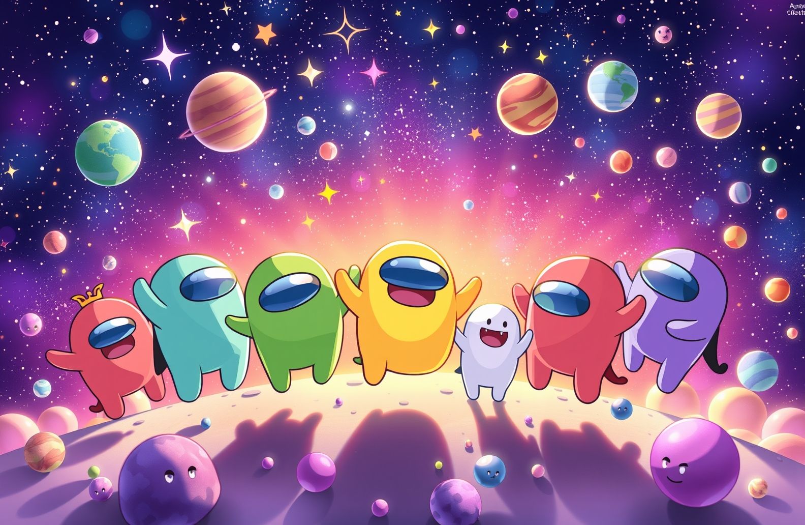 Cute Among Us Wallpaper