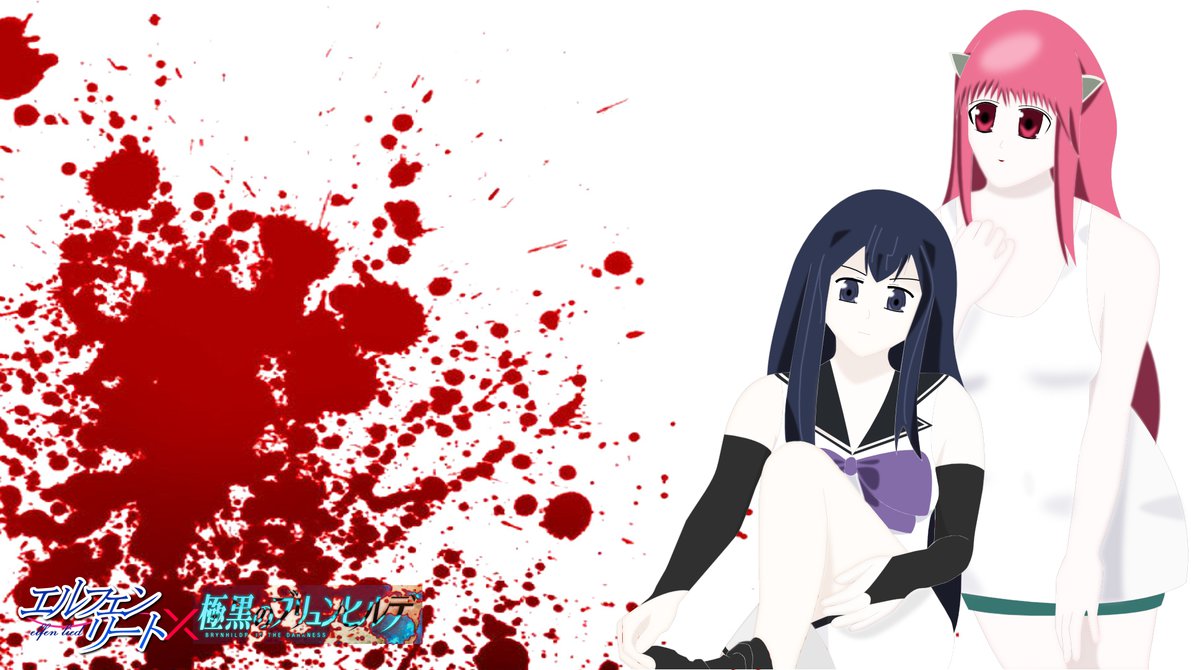 Brynhildr In The Darkness X Elfen Lied Wallpaper By Protosomega On