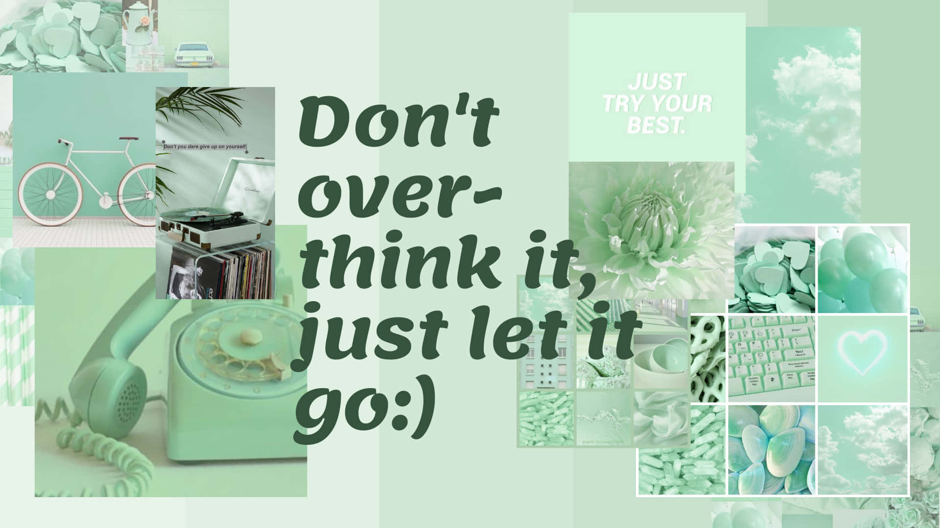 Pastel Green Aesthetic Desktop Wallpaper