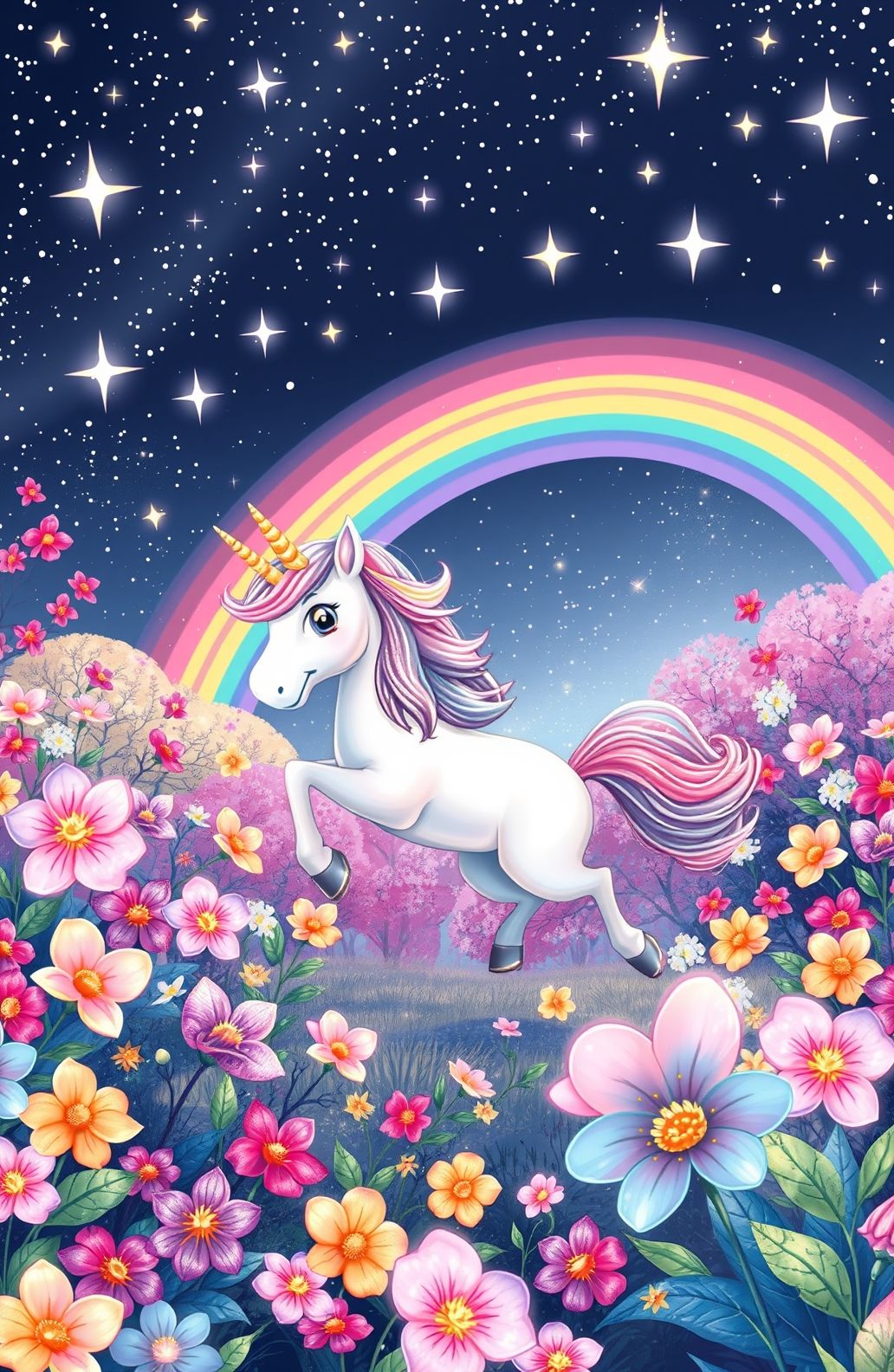 Cartoon Unicorn Wallpaper