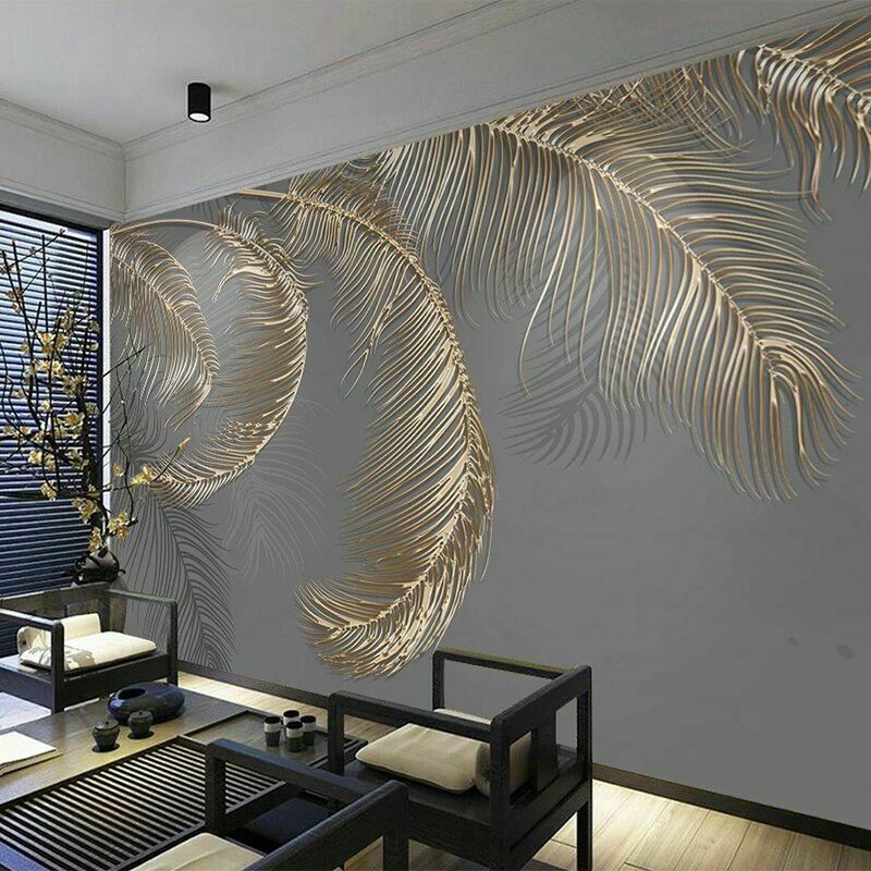 Luxury Gray Gold Wallpaper For Living Room Walls Covering Elegant