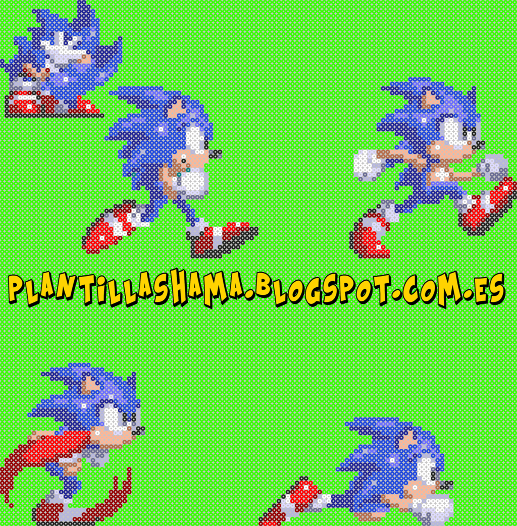 Sonic Hama Beads By Jns Wallpaper