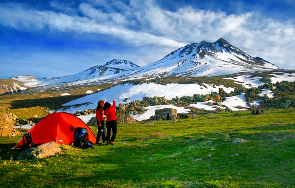 Wallpaper Mountain Camping Volcan Tents Highland