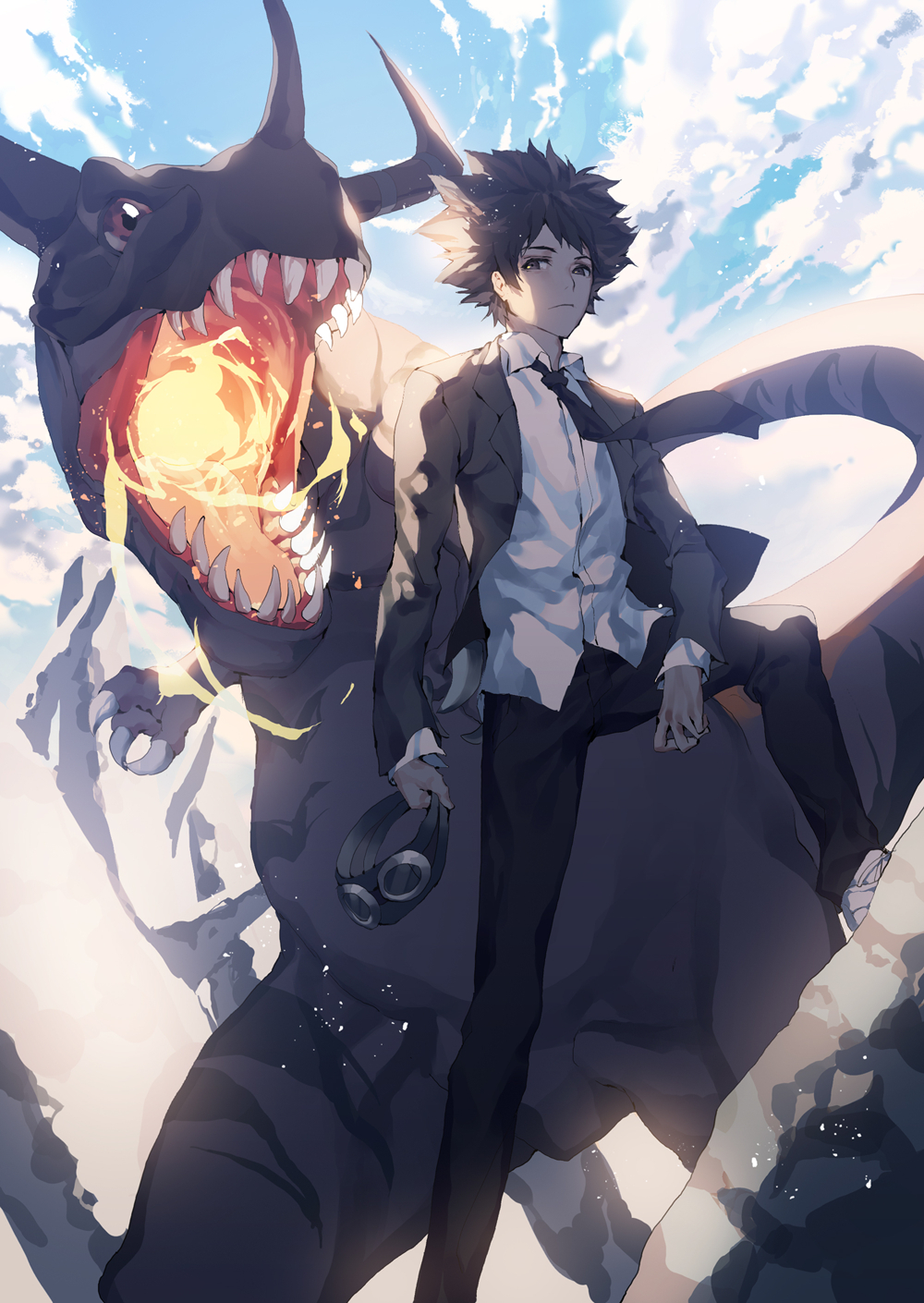 Black Dragon Anime Boy Wallpaper Teahub Io