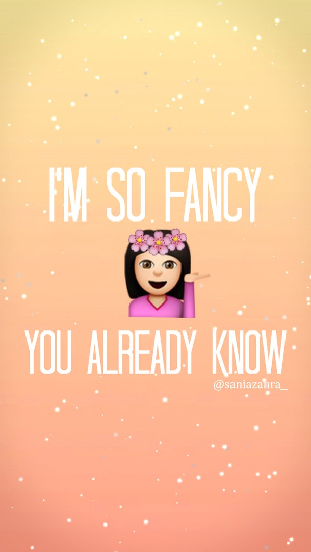 Emoji Fancy Girly Iggy iPhone Orange Wallpaper Lock Screen