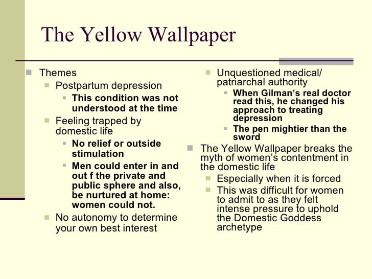 Yellow Wallpaper Thesis Statement - WallpaperSafari