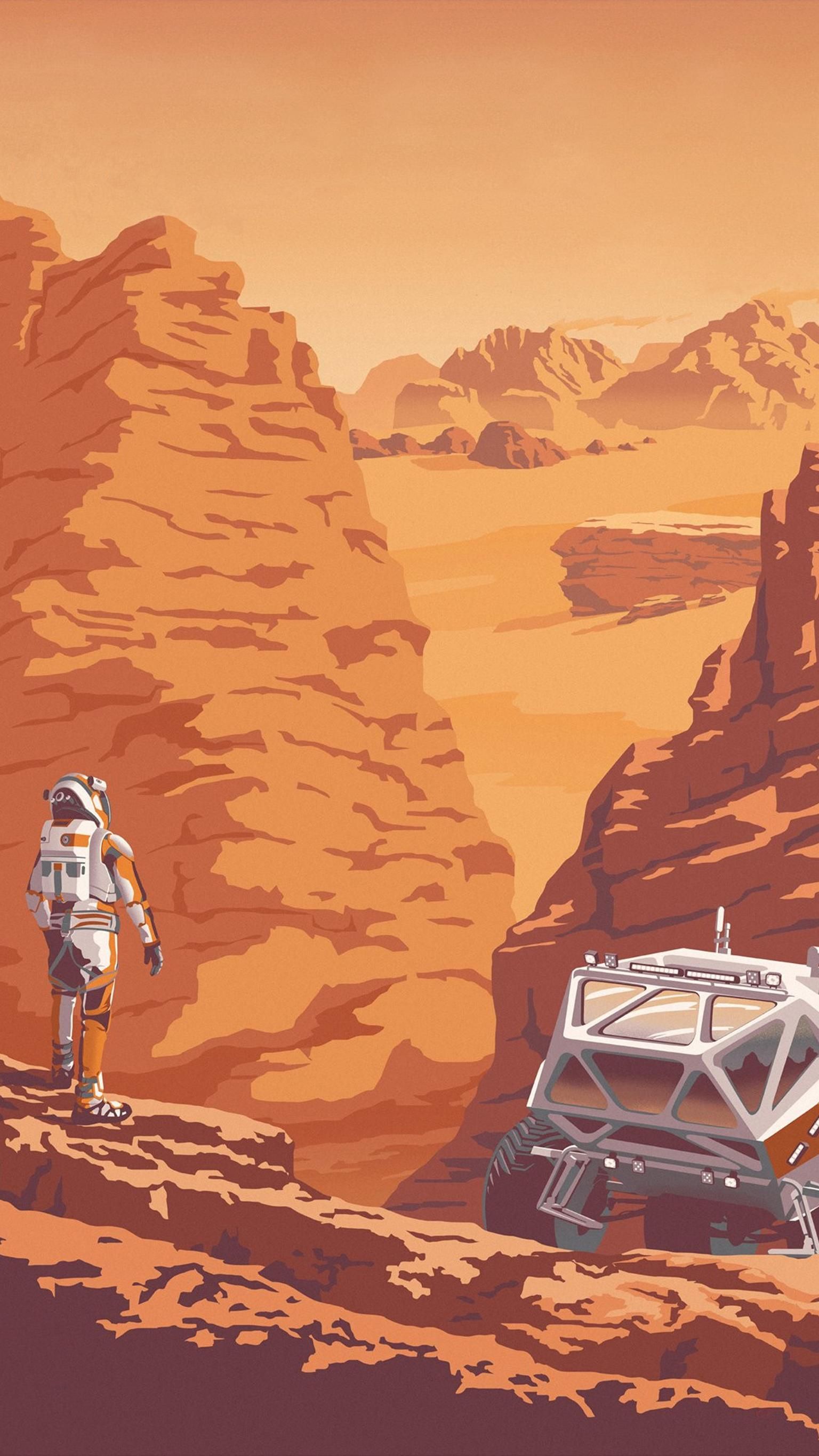The Martian Phone Wallpaper With Image Earth