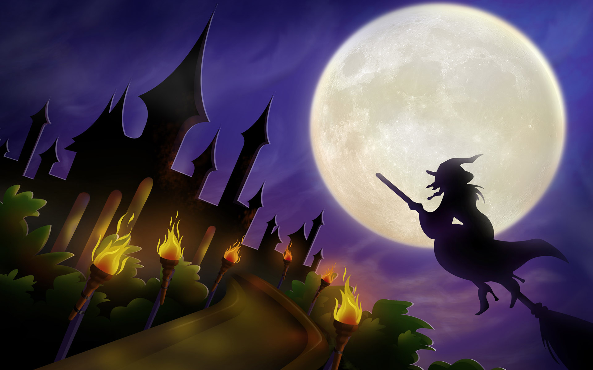 Premium Vector  Cute witch pumpkin halloween cartoon vector haloween  element cartoon background
