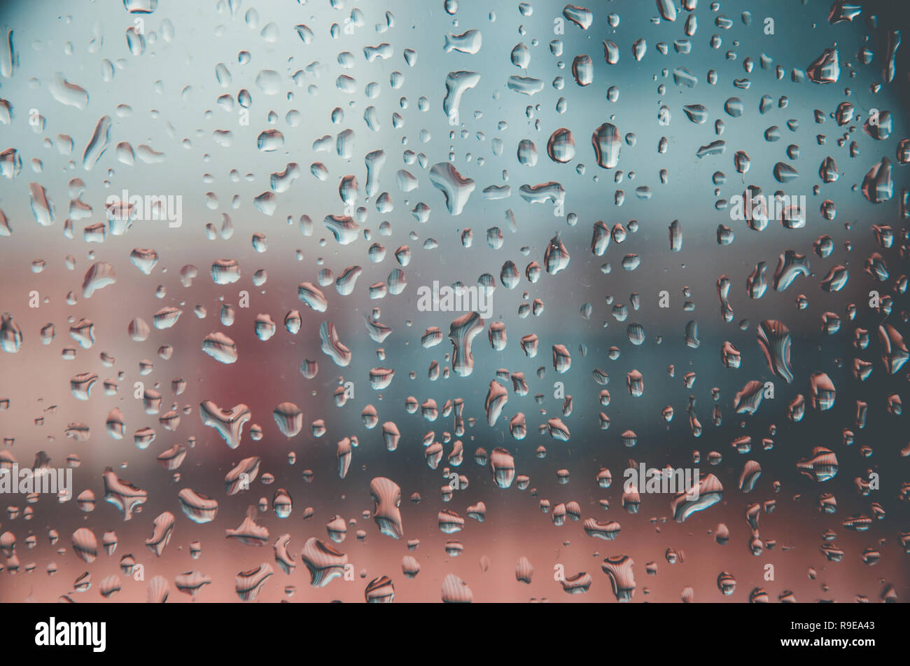 Wallpaper of rain drops or water drops on the glass Vintage