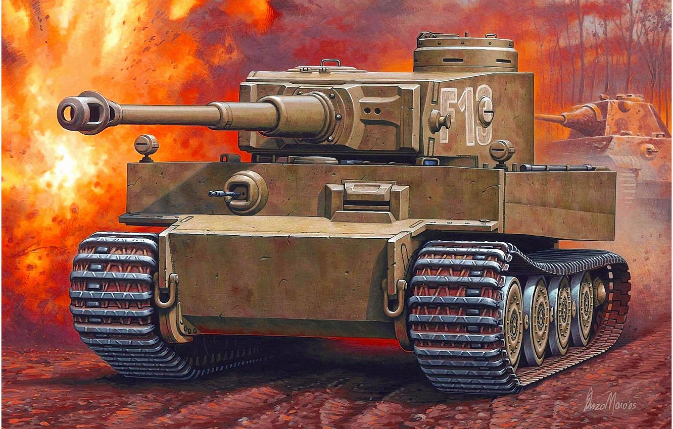 Wallpaper War Art Ww2 German Tank Panzerkampfwagen