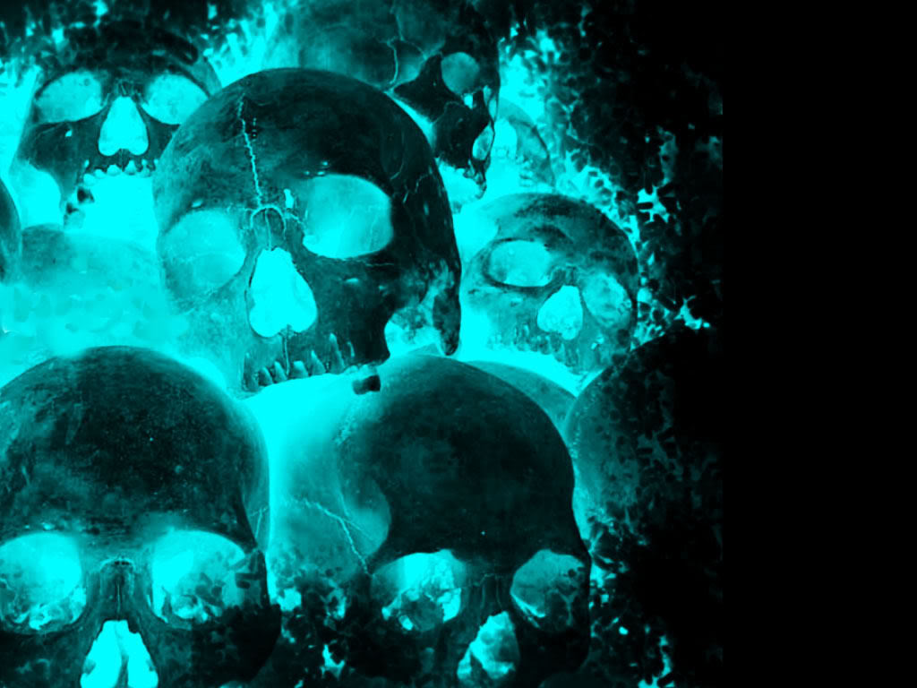 Blue Skulls Wallpaper Desktop Background