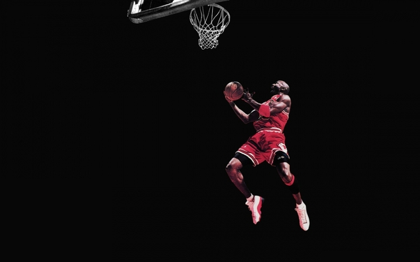 Basketball Michael Jordan Dunk Clean Wallpaper