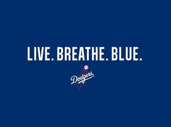 Los Angeles Dodgers Slogan Live Breathe Blue