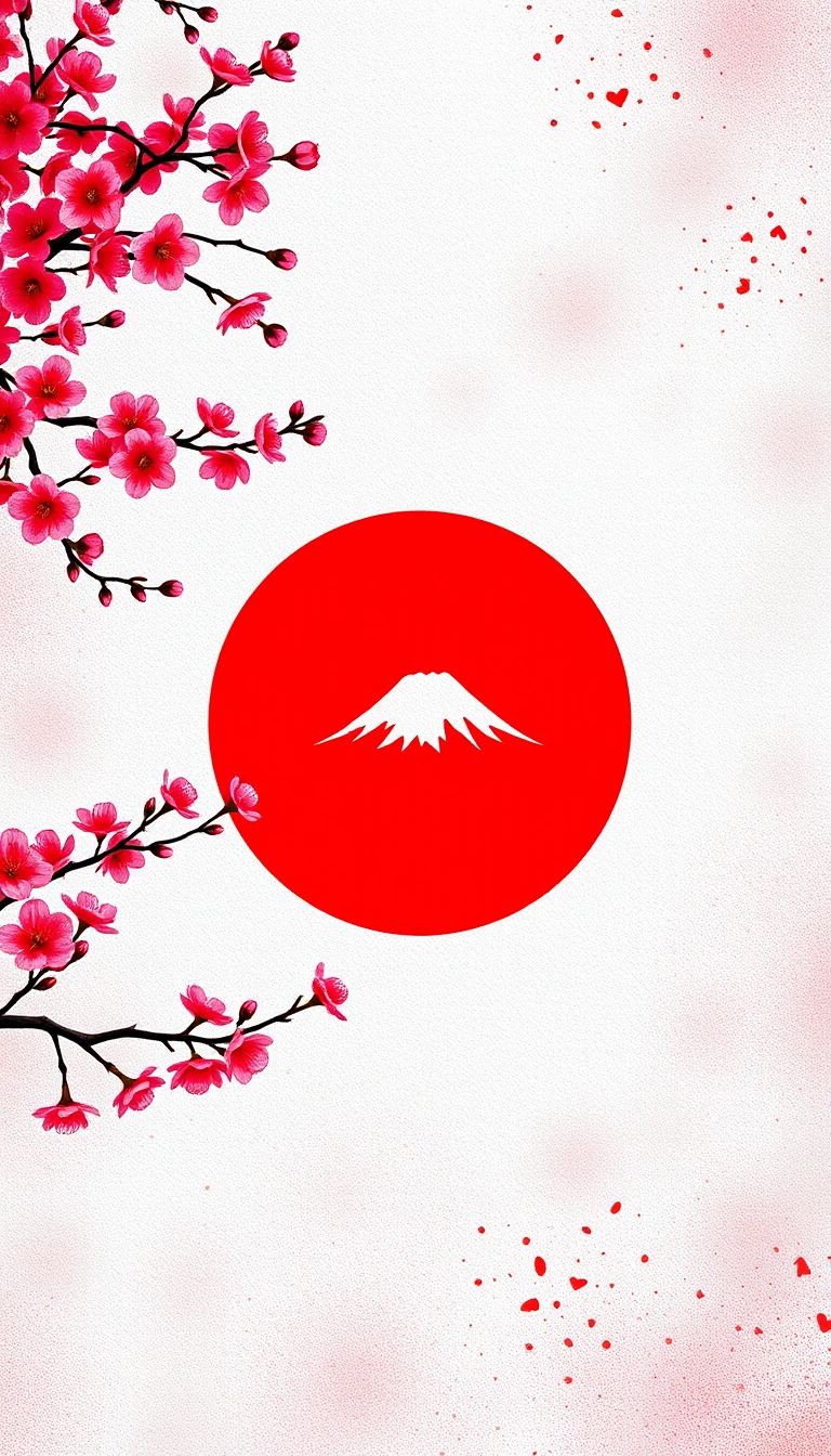 Japan Flag Phone Wallpaper