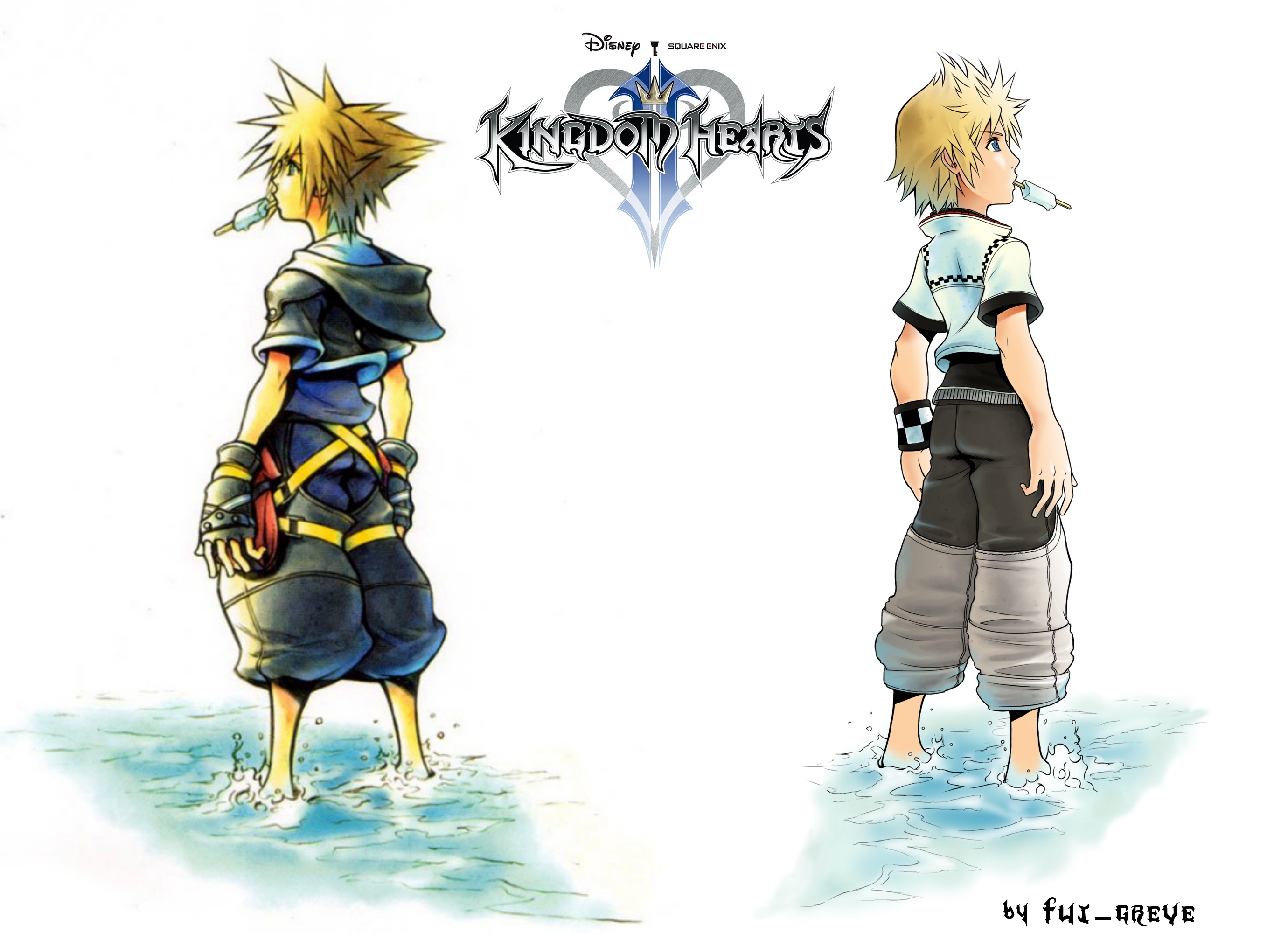 Kingdom Hearts Sora And Roxas Wallpaper By Fut Greve