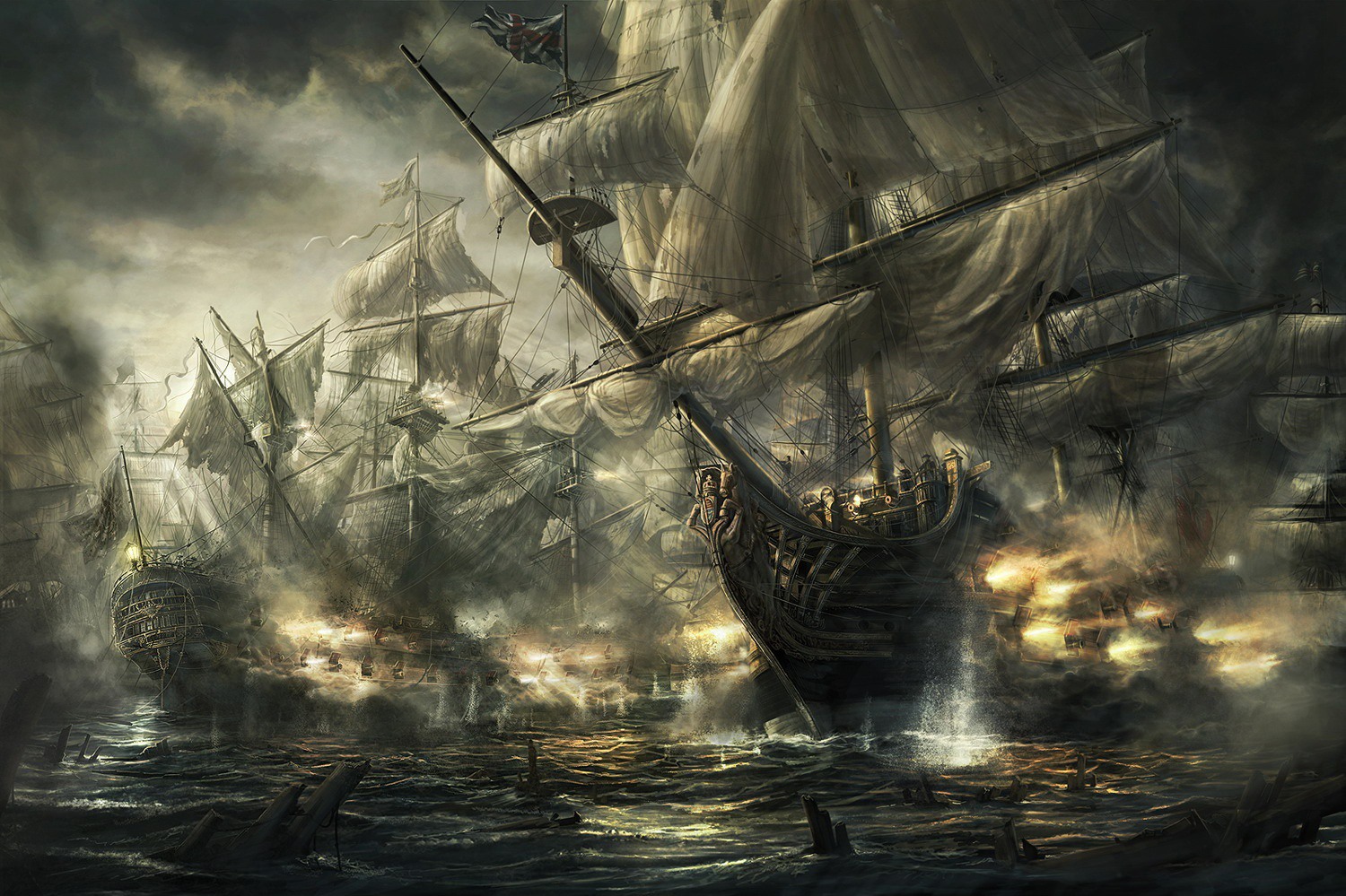 Sea Battle Wallpaper
