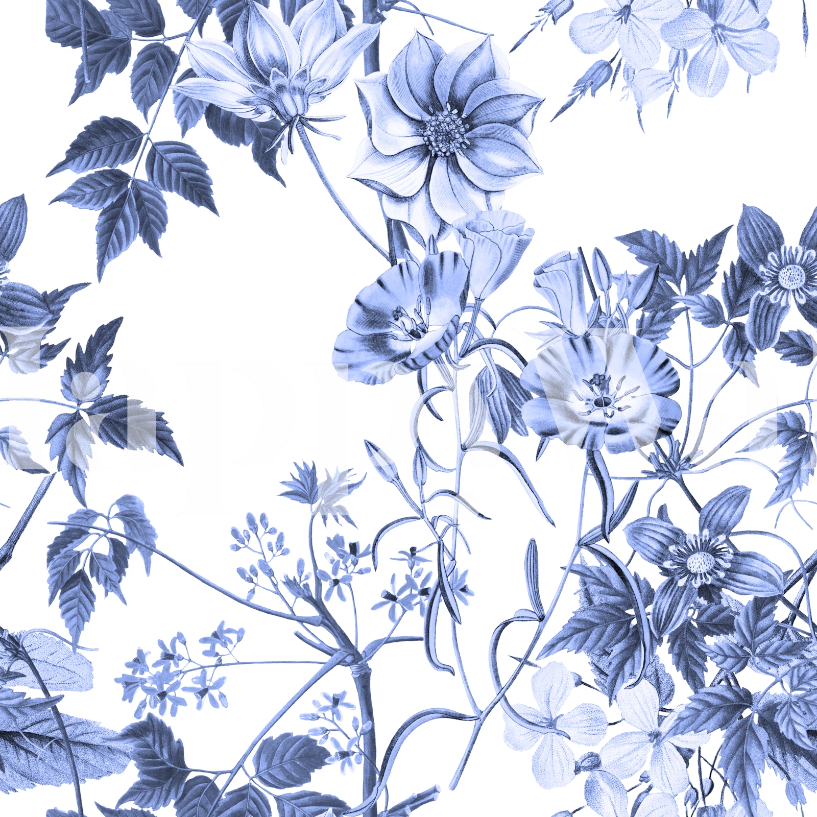 Fresh Blue Flowers Wallpaper